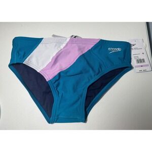 Speedo Mens Eco Endurance Swim Brief Ocean Depths Colorblock Teal 32 7052151-490